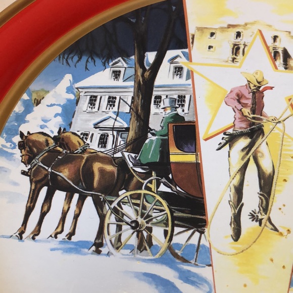 Vintage Large 9.75” Collin Street Bakery Texas Fruitcake Tin - Picture 8 of 8
